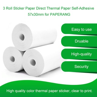#eml 5 rollos adhesivos de papel térmico directo 57x30 mm material duradero papel de impresora