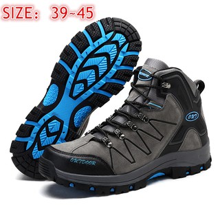 zapatos de senderismo impermeable de los hombres zapatos de deporte al aire libre suela gruesa botas antideslizantes botas de alta ayuda botas de nieve tamaño 39 ~ 45