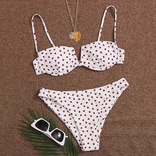 Neiyiya❀ Women's Sexy High Breast Contrast Gradient Split Bikini Set Two Piece Swimsuit SHEIN