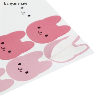banyanshaw 120pcs diy sello pegatina tricolor conejo etiqueta pegatinas para regalo embalaje co (6)