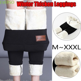 Everso Alta calidad Moda Skinny pantalones De Cintura Alta casuales De lana para mujer Leggings invierno grueso Leggings