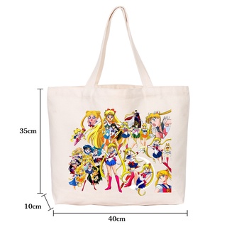 Songping Sailor Moon Gran Capacidad Bolso Harajuku Ulzzang Bolsas De Lona De Dibujos Animados Hombro Serie 2 (7)