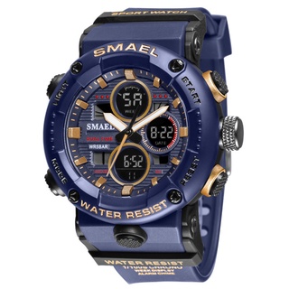 [nuevo disponible] smael reloj electrónico impermeable macho led luminoso doble pantalla reloj deportivo