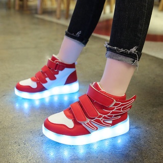 Zapatos luminosos coloridos para niños zapatos grandes, medianos y pequeños para niños con luces fluorescentes luminosos para niños brillantes zapatos para niñas (4)