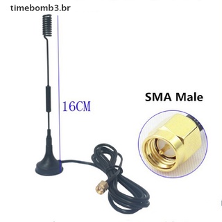 [time3] 12 dbi 433Mhz antena de medio onda Dipole antena SMA macho con base magnética [time3]