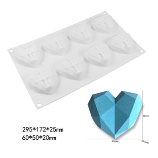 Molde de silicona 3D en forma de corazón de silicona Fondant pastel Chocolate molde para hornear DIY ☆Gyxcadia