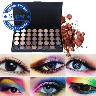 Paleta de maquillaje de sombra de ojos de 40 colores/paleta de maquillaje de ojos nacarados mate/paleta Multicolor U3W7