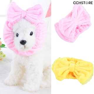 cchstore - tocado de algodón para gato, transpirable, cómodo, adorable, diseño de arco, diseño de mascota, para fiesta