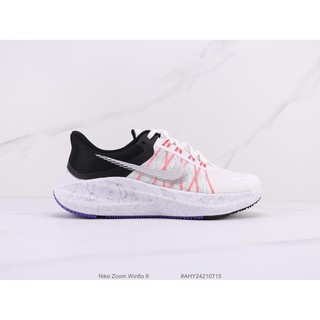 Nike Zoom Winflo 8 Zapatillas Moon Landing 8a generación Zapatillas para correr con amortiguación Material de la tela Tamaño: 36-45 Zapatos de mujer Zapatos de hombre Zapatos de pareja