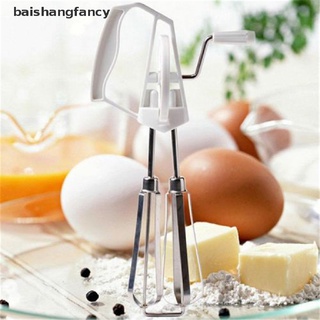 Bsfc Rotary Manual Hand Whisk Egg Beater Mixer Blender Stainless Steel Kitchen Fancy