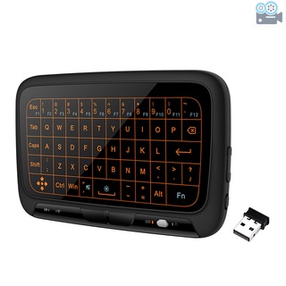 h18+ 2.4ghz teclado inalámbrico completo touchpad retroiluminación teclado con gran almohadilla táctil control remoto para smart tv android tv box pc portátil (1)