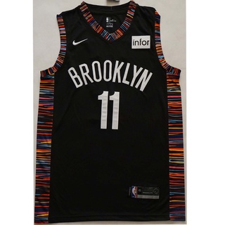 2019 NBA Brooklyn Nets 11 Kyrie Irving negro arco iris lado regular temporada baloncesto camisetas