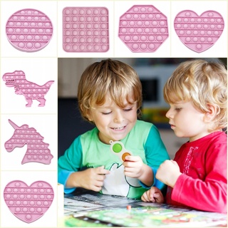 [Nuevo] juguete sensorial de silicona en forma redonda de burbujas juguetes interactivos de escritorio rosa