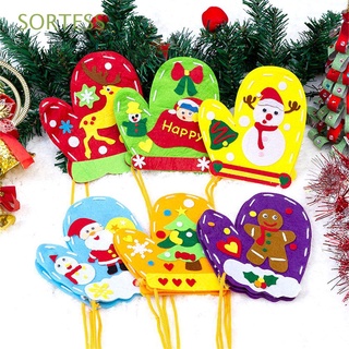 SORTESS Holiday Activity DIY EVA Christmas Gloves Children Craft Christmas Decoration Handmade New Christmas Gifts Children Art Present Handcraft