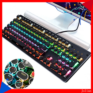joliann 104 piezas/set teclas retro antideformes abs mecánicas circulares decoración para teclado mecánico de 104 teclas (1)