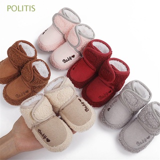 POLITIS Comfortable Infant Boots Anti-slip Socks Baby Slippers Shoes Boys Toddler Warm Girls Crib/Multicolor