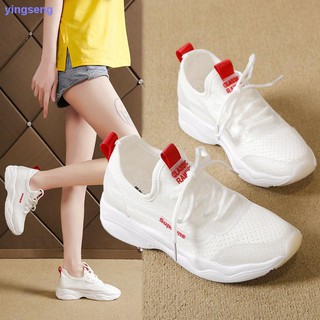 2021 verano nuevo todo-partido transpirable blanco zapatos de las mujeres planas zapatos de malla hueco de malla ligera zapatos deportivos zapatos casuales