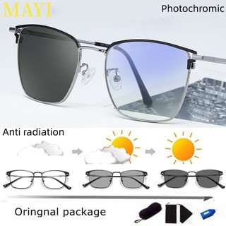 2 en 1 fotocromático anti-radiación gafas anti deslumbrante anti uv reemplazable gafas de sol de ordenador hombre mujer