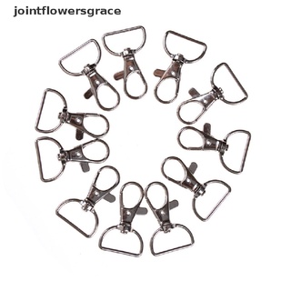 Jgco 10pcs/set Silver Metal Lanyard Hook Swivel Snap Hooks Key Chain Clasp Clips Grace