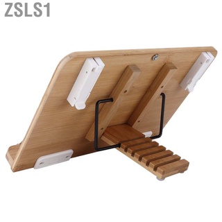 zsls1 - soporte para libros de bambú, plegable, ajustable, portátil, 23 x 33,8 cm, soporte para estantería de lectura