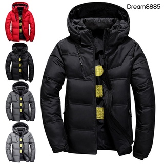 [Dm MJkt] hombres invierno otoño Slim Fit chaqueta de Down corto caliente espesar con capucha Outwear abrigo
