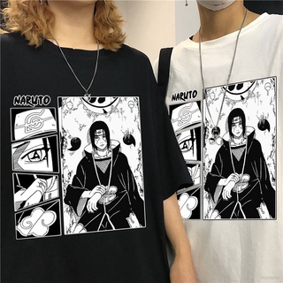 Nueva Camiseta de Naruto para hombres mujeres Manga corta Casual Camisa de pareja cómoda Tops alrededor del cuello Uchiha Itachi regalos a la Moda
