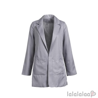 LAA7-Mujer s De Manga Larga Chaqueta Blazer Oficina Trabajo De Negocios Fiesta Casual Traje Abrigo Color Sólido Outwear (6)