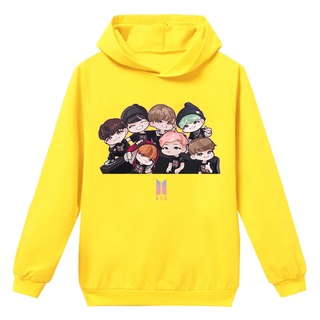 3-15 años BTS niños suéter de los niños de dibujos animados sudadera con capucha bebé de manga larga ropa de niñas traje (8)