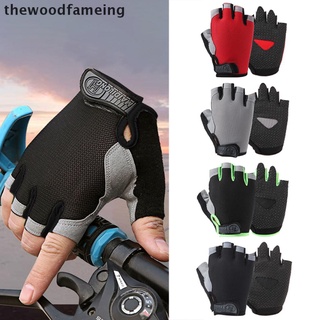 [Thewoodfameing] guantes de bicicleta al aire libre antideslizante transpirable protector de medio dedo guantes [thewoodfameing]
