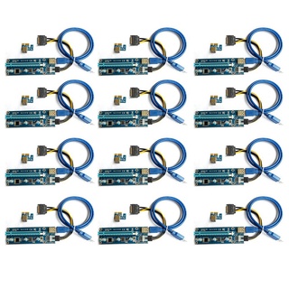 VER006C PCI-E Riser Card 006C PCIE 1X to 16X Extender 60CM 100CM USB 3.0 Cable SATA to 6Pin Power Cord for GPU Mining