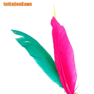 Initiationdawn> 10Pcs bola de bádminton al aire libre niños goma volante pluma volante (5)