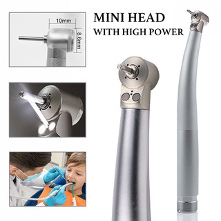 Nsk tipo 2 LED pequeña cabeza Dental de alta velocidad pieza de mano Mini cabeza para laboratorio Dental niños niños taladro Dental