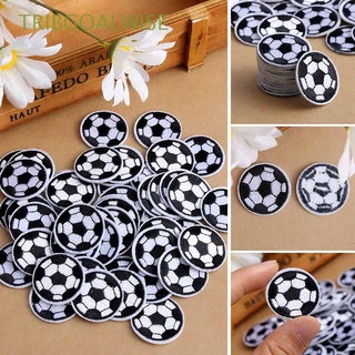 TRIBGOALWISE 10pcs/lot New Football Patches Handmade Iron on Stickers Embrioidered Clothes Jeans Hot Garment Supplier Appliques
