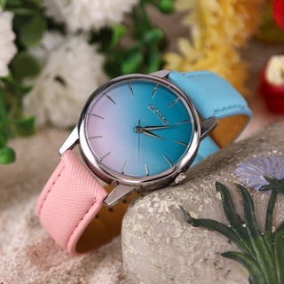 ifashion1 reloj casual de cuero con correa de cuero de 2 colores para mujer