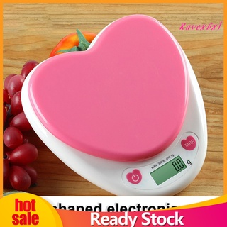 <xavexbxl> báscula digital de 3 kg/0.1 g fácil de usar de buen aspecto abs en forma de corazón cocina electrónica de cocina hornear escala para el hogar