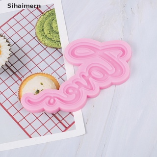 [sihaimern] molde de silicona en forma de carta de amor sugarcraft & chocolate molde decoración para hornear pasteles.