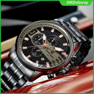 reloj de pulsera de cuarzo analógico para hombre, reloj de pulsera de negocios fitness, reloj deportivo con pulsera de acero (2)