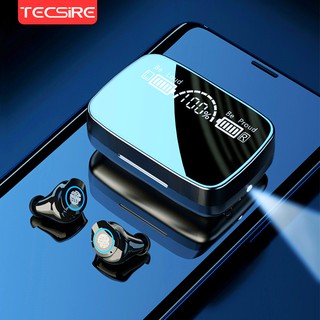 Tecsire TWS-Auriculares Inalámbricos Bluetooth 5.1 De Alta Fidelidad Con Control De Anillo Est Con Linterna LED Con Pantalla Digital