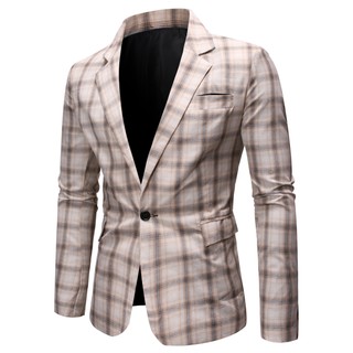 negocios casual hombres traje de moda un solo pecho de los hombres blazers y traje chaquetas slim fit (1)