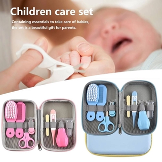 Bolso 8 (10) unids/set bebé recién nacido niños cortaúñas termómetro cepillo de aseo Kit de cuidado de la salud lujoso conveniente bolsa de almacenamiento embalaje!!!