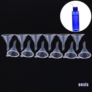 [EESIS] 12pcs clear plastic funnels for empty bottle filling perfumes essential oils ZXBR