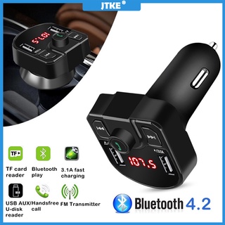 JTKE M9 Transmisor Fm Vehículo Radio Cargador USB Bluetooth Reproductor de MP3 Kit de adaptador de manos libres (1)