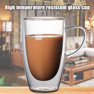 vasos con aislamiento de doble pared espresso tazas de alta temperatura resistentes a altas temperaturas taza de vidrio transparente