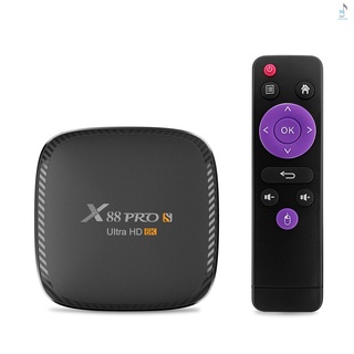 [Stock] X88 PRO S Android 10.0 Smart TV Box Allwinner H616 Quad-core H.265 VP9 6K decodificación UHD 4K Media Player 2.4G/5G doble banda WiFi 100M LAN BT5.0 4GB+32GB con mando a distancia