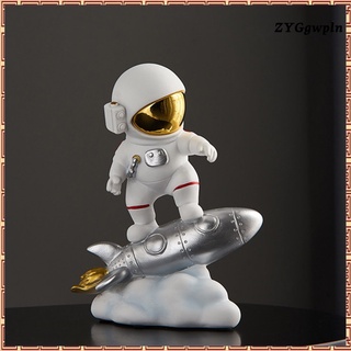 astronauta en el cohete estatuilla decoración spaceman decorativa estatua artesanía (3)