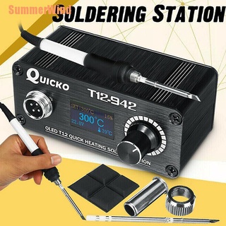 Summerwind (~) T12-942 Mini estación de soldadura Digital OLED T12-907 mango +T12-K punta