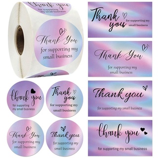DRAPATIVE 50/500PCS Handmade Label Stickers Party Supplies Seal Label Thank You Stickers Candy Bags For Supporting My Small Business Paper Favor Gift Thanks Greeting Cards (6)