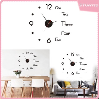 reloj de pared 3d acrílico relojes silencio pegatinas estereoscópicas casa sala de estar regalos