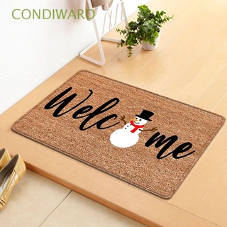 condiward - alfombra de franela para puerta de franela, diseño de navidad, sala de estar, dormitorio, exterior e interior