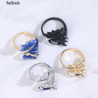 [Fellish] 1pc Creative Dragon Rings Women Knight Dragon Lucky-Finger Pets Litter Ring 436CO